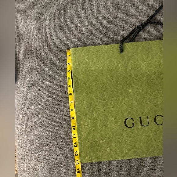 GUCCI LARGE GIFT BAG, GREEN FOLIAGE SHOPPING BAG - Picture 11 of 17